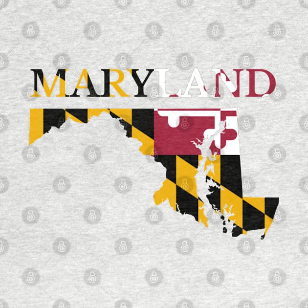 Maryland Map Flag by maro_00